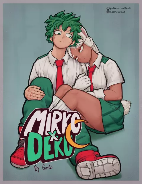 Mirko X Deku (My hero academia) [Ganli] rule 34 porn comic cover