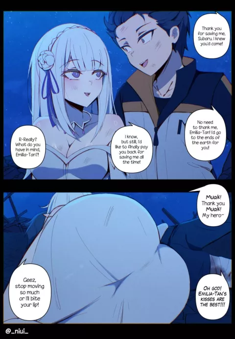 Emilia X Subaru comic porn rule 34 porn comic cover
